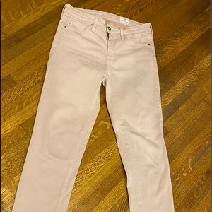 Pink Prima Crop AG jeans